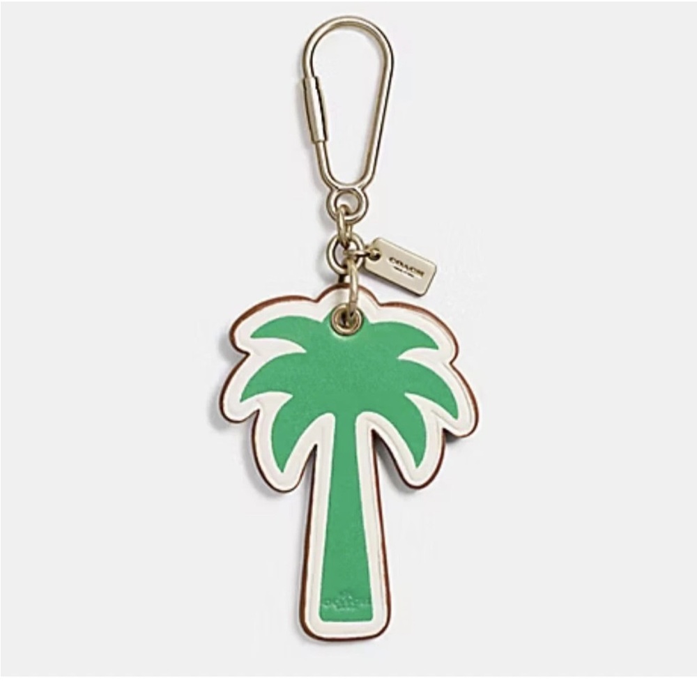 Coach Green Palm Tree Keychain / Bag Charm